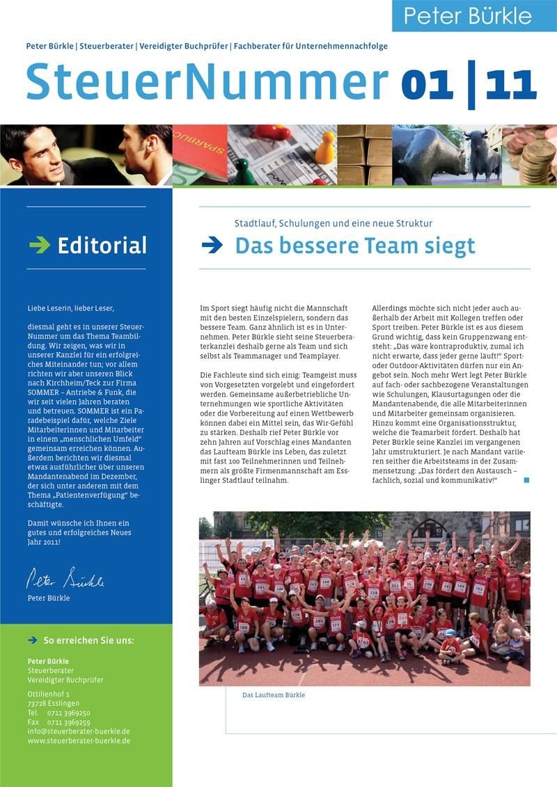 Steuerberater Bürkle & Partner Esslingen Mandantenzeitung